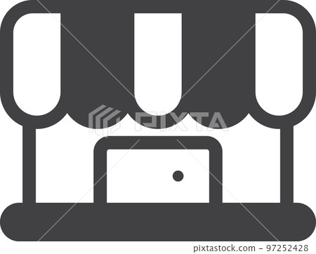 cafe building illustration in minimal style 97252428