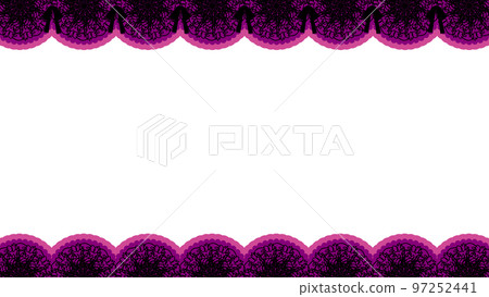 Cute gothic lolita lace frame 16:9 black and - Stock Illustration  [97252441] - PIXTA