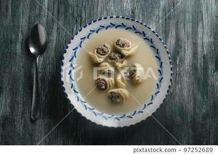 plate with escudella de Nadal typical of Catalonia plate with escudella de Nadal typical of Catalonia 97252689