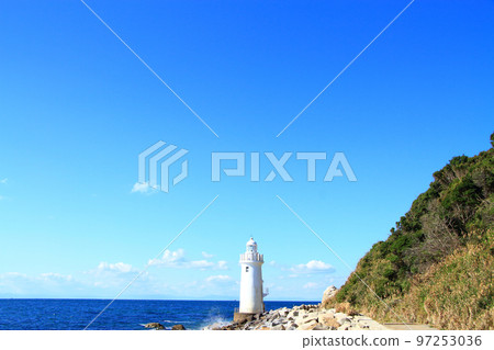 Scenery of Cape Irago Lighthouse at the tip of Atsumi Peninsula 97253036