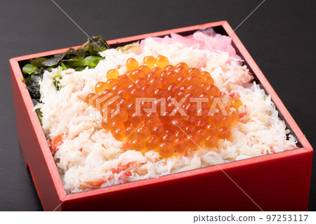 Crab and salmon roe bento 97253117