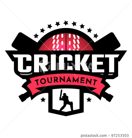 Cricket tournament. Sport logo, emblem. Vector illustration. Cricket tournament. Sport logo, emblem. Vector illustration. 97253503