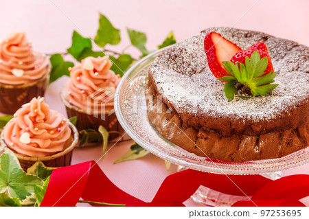 Gateau chocolate and cupcake 97253695