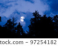 Full moon rising over the forest 2 97254182