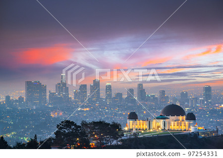 Los Angeles, California, USA Downtown from Griffith Park 97254331