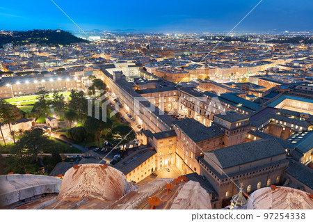 Night View over Vatican City Night View over Vatican City 97254338