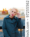 Close up portrait of an attractive blonde woman 97255562