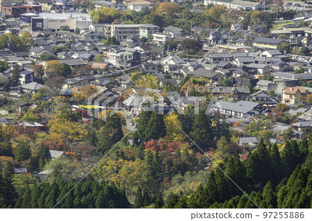 The townscape of Yufuin, the view from Sagiridai, Yufu City, Oita Prefecture The townscape of Yufuin, the view from Sagiridai, Yufu City, Oita Prefecture 97255886