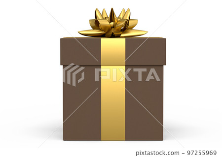 Gift boxes with ribbon and bow isolated on white background. greeting design Gift boxes with ribbon and bow isolated on white background. greeting design 97255969