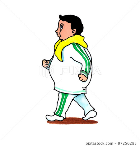 A man walking facing left 97256283