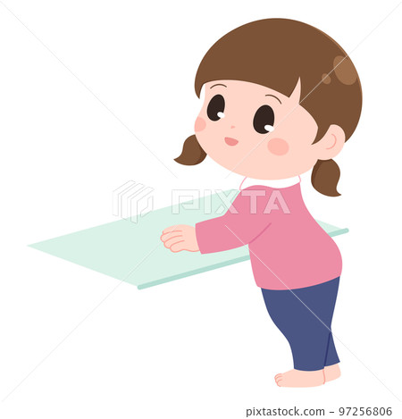 Illustration of a girl standing 97256806