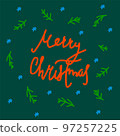 Winter lettering poster. Postcard with New Year's motives. Winter Christmas card 2023. 97257225