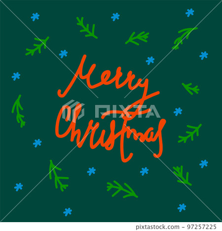 Winter lettering poster. Postcard with New Year's motives. Winter Christmas card 2023. 97257225