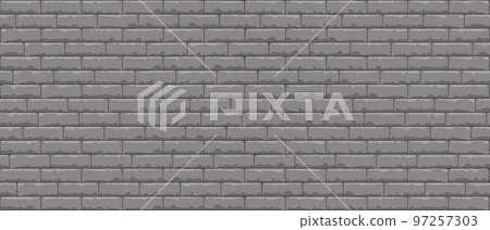 Brick wall pattern seamless background. Realistic decorative background. Vector illustration 97257303