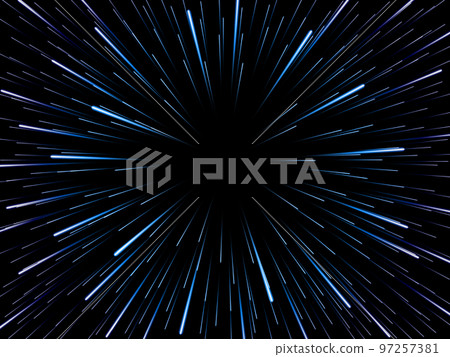 Space speed. Abstract starburst dynamic lines or rays. Vector illustration 97257381