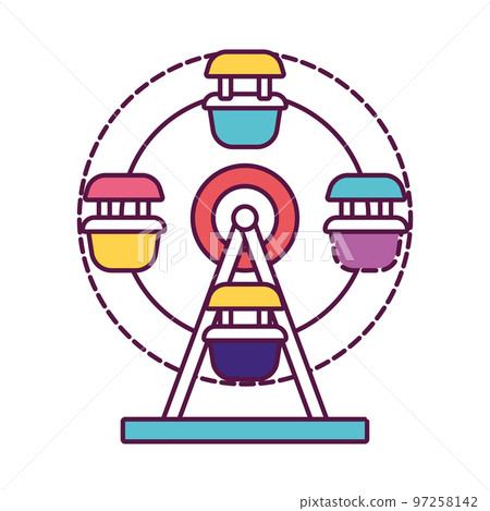 Isolated ferris amusement park icon Vector Isolated ferris amusement park icon Vector 97258142