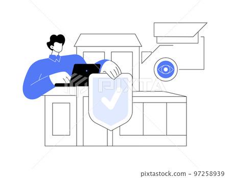 Security systems design abstract concept vector illustration. Security systems design abstract concept vector illustration. 97258939
