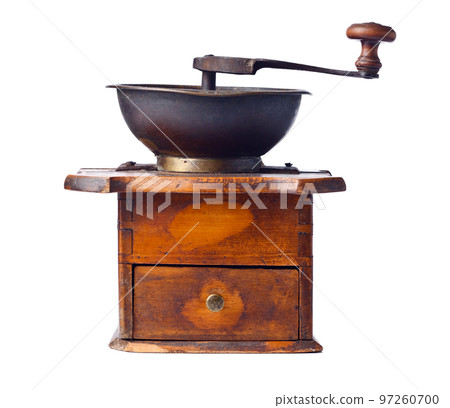 old coffee grinder  isolated on white background 97260700