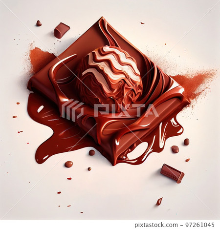 Chocolate candies and goodies. An assortment of delicious candies. Generative AI. 97261045