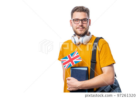Man in t-shirt with British flag 97261320