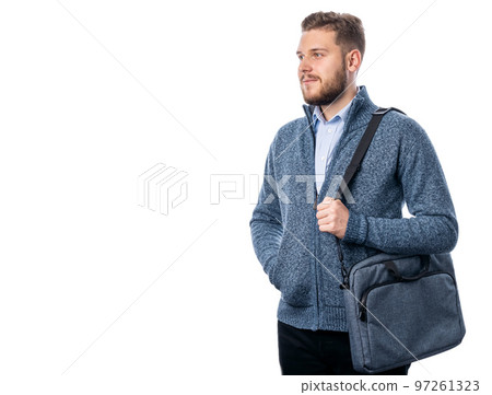 Male with laptop bag 97261323