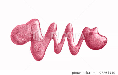 Sparkling magenta nail polish isolated on white background Sparkling magenta nail polish isolated on white background 97261540