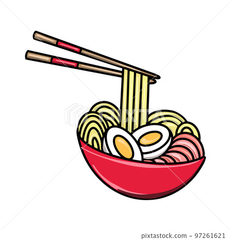 Vector Ramen Flat Design Japan Icon. 97261621