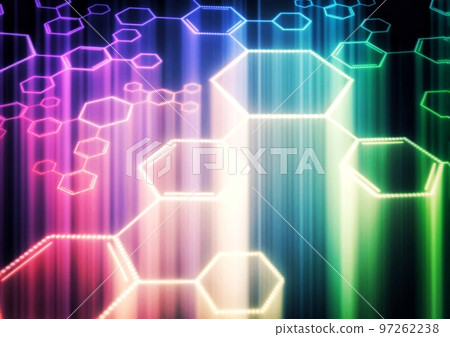 Shining abstract background with colorful light lines Shining abstract background with colorful light lines 97262238