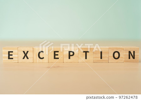 A block labeled EXCEPTION A block labeled EXCEPTION 97262478