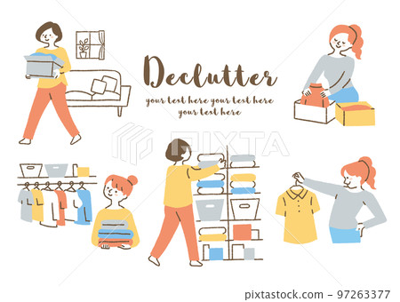 處理衣服的婦女_設置_顏色 處理衣服的婦女_設置_顏色 97263377