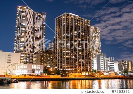 "Tokyo" Night view of tower apartments, Tokyo Bay area "Tokyo" Night view of tower apartments, Tokyo Bay area 97263821