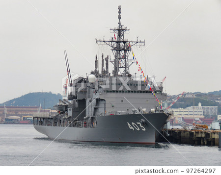 A Maritime Self-Defense Force vessel at anchor A Maritime Self-Defense Force vessel at anchor 97264297