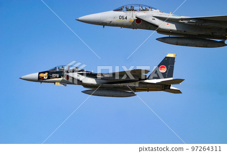 Air Self-Defense Force fighter F-15DJ in flight Air Self-Defense Force fighter F-15DJ in flight 97264311