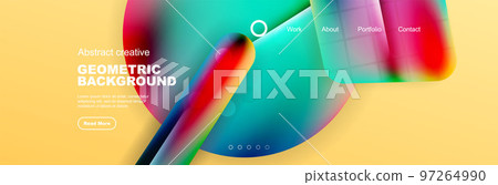 Geometric abstract background design template 97264990