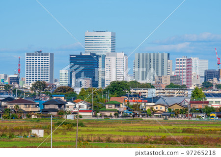 Saitama Shintoshin Building Group Housing Fields Separated Areas Autumn Scenery 97265218