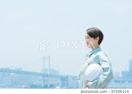 Workers working in the city (work clothes, work clothes, staff, construction, construction, work) Workers working in the city (work clothes, work clothes, staff, construction, construction, work) 97266114