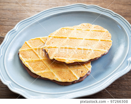 chocolate waffle cookie chocolate waffle cookie 97266308