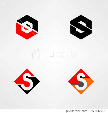 letter or word S font in hexagon and square image graphic icon logo design abstract concept vector stock. Can be used as a symbol related to initial or monogram letter or word S font in hexagon and square image graphic icon logo design abstract concept vector stock. Can be used as a symbol related to initial or monogram 97266315