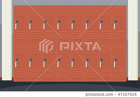 Front of lockers background Front of lockers background 97267026