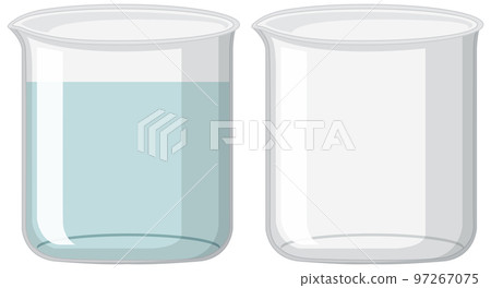Set of beaker isolated 97267075