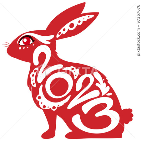 Chinese Lunar New Year Rabbit symbol 2023 97267076
