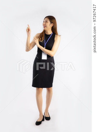 Asian pretty woman in black business dress... - Stock Photo [97267417] -  PIXTA