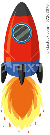 Red rocketship isolated on white background Red rocketship isolated on white background 97268070