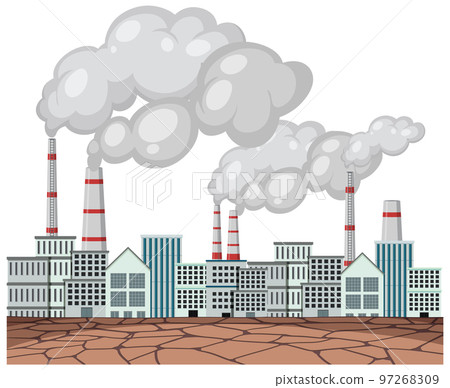 Factory releasing toxic gas 97268309