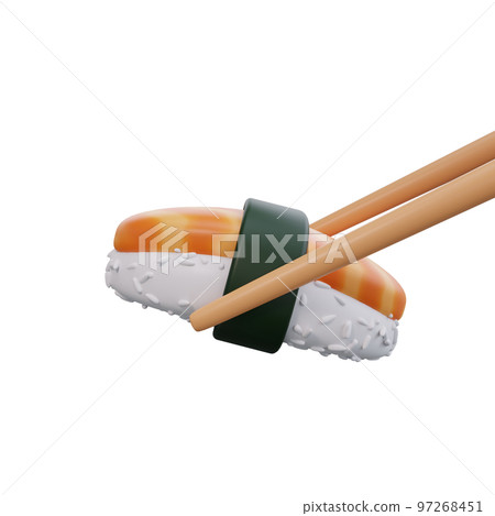 3d illustration of asian food sushi 3d illustration of asian food sushi 97268451