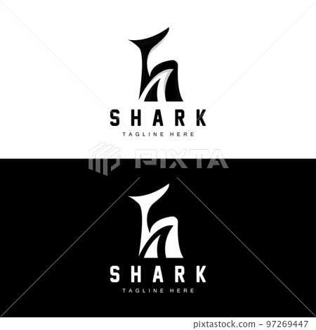 Shark Logo, Wild Fish Vector Illustration, Ocean Predator, Product Brand Design Icon 97269447