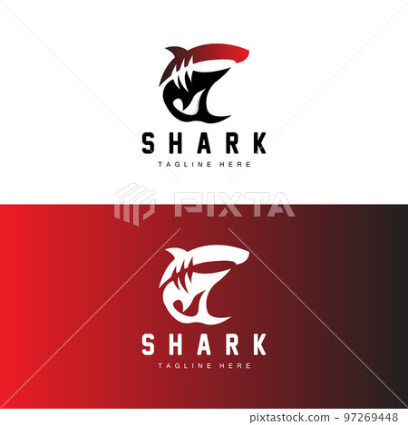 Shark Logo, Wild Fish Vector Illustration, Ocean Predator, Product Brand Design Icon 97269448