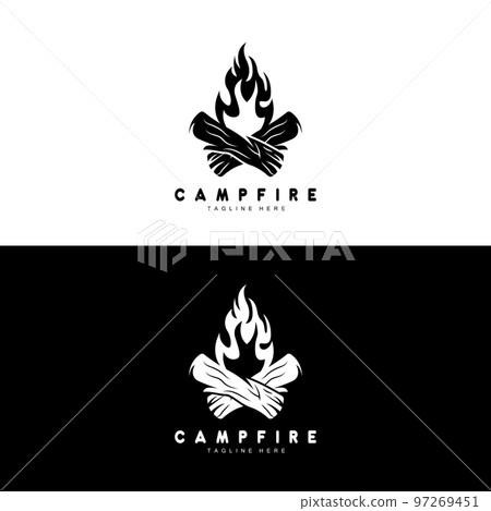 Campfire Logo Design, Camping Vector, Wood Fire And Forest Design Campfire Logo Design, Camping Vector, Wood Fire And Forest Design 97269451