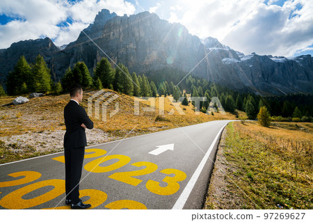 The 2023 New Year journey and future vision concept The 2023 New Year journey and future vision concept 97269627