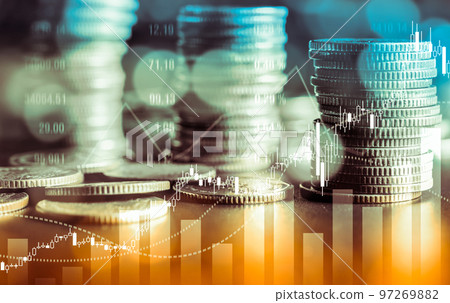 Finance and money technology background concept of business prosperity and asset 97269882